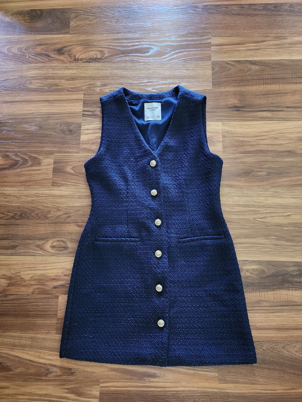 Abercrombie & Fitch Navy Button-Front Dress Size XSP